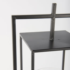 Mercana Albus I Modern Rectangular Candle Holder – Industrial-Style Metal Accent for Contemporary Décor 68438