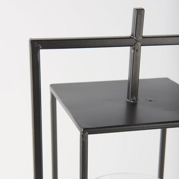 Mercana Albus I Modern Rectangular Candle Holder – Industrial-Style Metal Accent for Contemporary Décor 68438