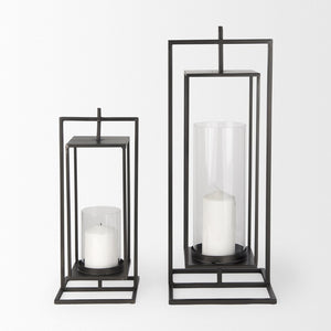 Mercana Albus I Modern Rectangular Candle Holder – Industrial-Style Metal Accent for Contemporary Décor 68438