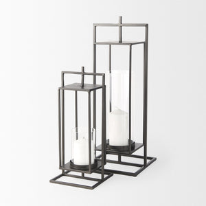 Mercana Albus I Modern Rectangular Candle Holder – Industrial-Style Metal Accent for Contemporary Décor 68438