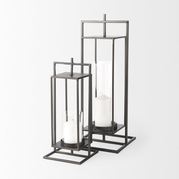 Mercana Albus I Modern Rectangular Candle Holder – Industrial-Style Metal Accent for Contemporary Décor 68438