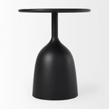 Mercana Talulla 16.5L x 16.5W x 19.7H Matte Black Metal Accent Table 70098