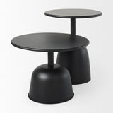 Mercana Talulla 16.5L x 16.5W x 19.7H Matte Black Metal Accent Table 70098