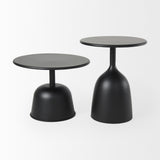 Mercana Talulla 16.5L x 16.5W x 19.7H Matte Black Metal Accent Table 70098