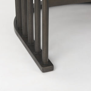 Mercana Kopari Elegant Accent Chair with Soft Upholstery and Sturdy Wood Frame for Modern Living Spaces White Boucle | Dark Brown Wood 69827