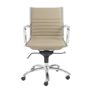 EuroStyle Dirk Leatherette Executive Office Chair With Ergonomic Bungee Support And Chrome Base 23D x 23.5W x 38H 00674TPE