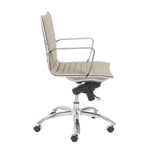 EuroStyle Dirk Leatherette Executive Office Chair With Ergonomic Bungee Support And Chrome Base 23D x 23.5W x 38H 00674TPE
