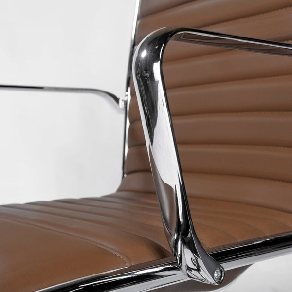 EuroStyle Dirk High Back Leatherette Executive Chair with Bungee Support and Chrome Base 00675COG
