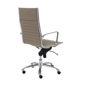 EuroStyle Dirk Executive Leatherette Office Chair with Bungee Support and Chromed Steel Base 00675TPE