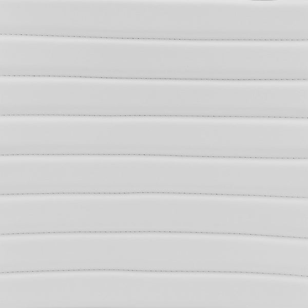 EuroStyle Dirk Sculptural High Back Office Chair White Leatherette Bungee Suspension Chrome 00675WHT