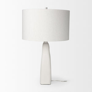 Mercana Tao Contemporary Sculpted Table Lamp with Textured Woven Shade for Modern Home Decor Accent 69790