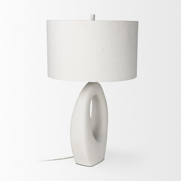 Mercana Tao Contemporary Sculpted Table Lamp with Textured Woven Shade for Modern Home Decor Accent 69790