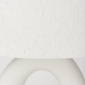 Mercana Tao Contemporary Sculpted Table Lamp with Textured Woven Shade for Modern Home Decor Accent 69790