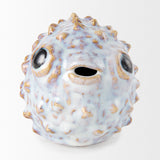 Mercana Spike I (Small) 8L x 4W Off-White Ceramic Puffer Fish 68018