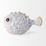 Mercana Spike I (Small) 8L x 4W Off-White Ceramic Puffer Fish 68018