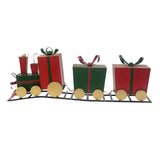 Christopher Knight Home® - Noble House - - Festive Iron Train Decor With Gift-Shaped Carriages