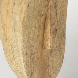 Mercana Ivan Hand-Carved Wooden Head Sculpture - Elegant Mango Wood Art Piece for Unique Home Decor Large 70129