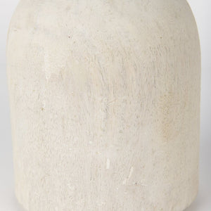 Mercana Knox Decorative Wood Tower - Coastal Charm for Modern and Rustic Interiors, Perfect for Shelves & Tables White Wash | Short 70131