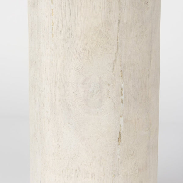 Mercana Knox Decorative Wood Tower - Coastal Charm for Modern and Rustic Interiors, Perfect for Shelves & Tables White Wash | Tall 70132