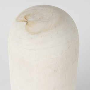 Mercana Knox Decorative Wood Tower - Coastal Charm for Modern and Rustic Interiors, Perfect for Shelves & Tables White Wash | Medium 70130