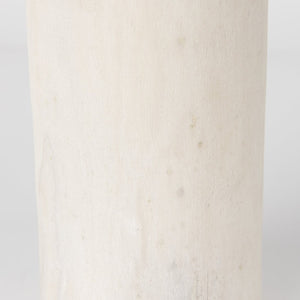 Mercana Knox Decorative Wood Tower - Coastal Charm for Modern and Rustic Interiors, Perfect for Shelves & Tables White Wash | Medium 70130