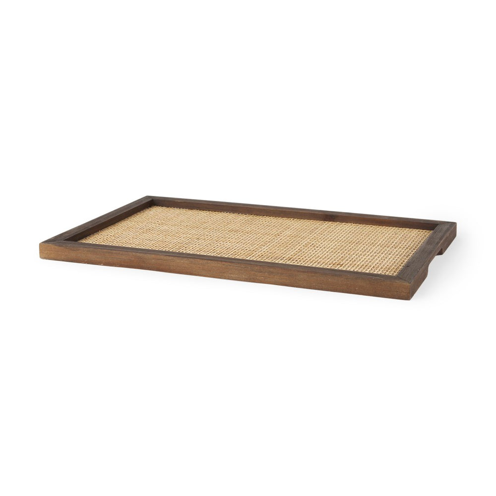 Mercana Silas Handcrafted Wood Tray – Rustic Farmhouse Accent for Serving, Styling, or Organizing Your Space 70137