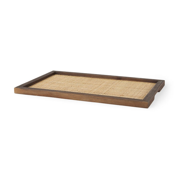 Mercana Silas Handcrafted Wood Tray – Rustic Farmhouse Accent for Serving, Styling, or Organizing Your Space 70137