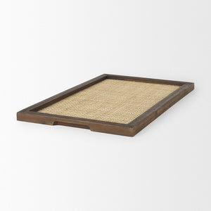 Mercana Silas Handcrafted Wood Tray – Rustic Farmhouse Accent for Serving, Styling, or Organizing Your Space 70137