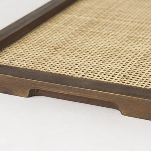 Mercana Silas Handcrafted Wood Tray – Rustic Farmhouse Accent for Serving, Styling, or Organizing Your Space 70137