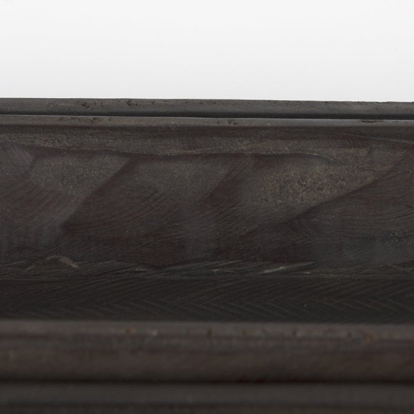 Mercana Athena Extra Large Reclaimed Wood Trays for Stylish Home Decor and Versatile Organization Solutions Black-Brown | Set of 2 70150