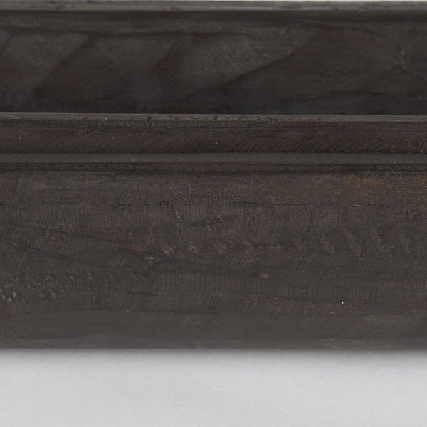 Mercana Athena Extra Large Reclaimed Wood Trays for Stylish Home Decor and Versatile Organization Solutions Black-Brown | Set of 2 70150