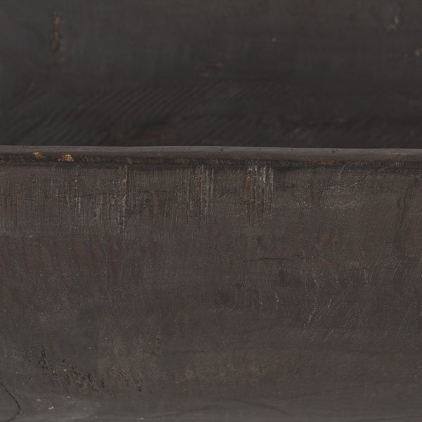 Mercana Athena Extra Large Hand-Carved Reclaimed Wood Bowl - Rustic Centerpiece for Contemporary Decor Black-Brown | Oblong 70158