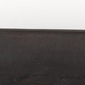 Mercana Athena Extra Large Hand-Carved Reclaimed Wood Bowl - Rustic Centerpiece for Contemporary Decor Black-Brown | Oblong 70158