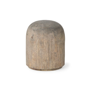 Mercana Knox Decorative Wood Cylinder - Modern Accent for Stylish Interiors, Perfect for Shelves & Tables Gray Wash | Short 70134