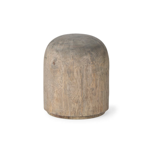 Mercana Knox Decorative Wood Cylinder - Modern Accent for Stylish Interiors, Perfect for Shelves & Tables Gray Wash | Short 70134