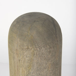 Mercana Knox Decorative Wood Cylinder - Modern Accent for Stylish Interiors, Perfect for Shelves & Tables Gray Wash | Tall 70135