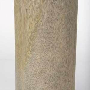 Mercana Knox Decorative Wood Cylinder - Modern Accent for Stylish Interiors, Perfect for Shelves & Tables Gray Wash | Tall 70135