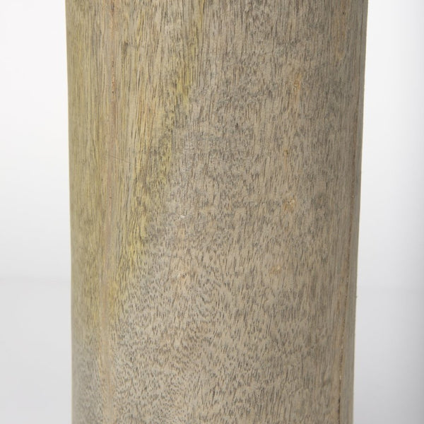 Mercana Knox Decorative Wood Cylinder - Modern Accent for Stylish Interiors, Perfect for Shelves & Tables Gray Wash | Tall 70135