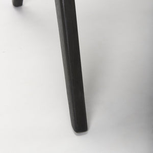 Mercana Donna Elegant Solid Wood Dining Chair with Woven Back and Cushioned Seat for Timeless Style Black Wood | Cane Back | Beige Upholstery 69991