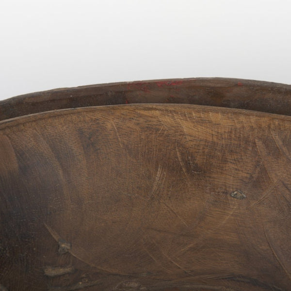 Mercana Nikita Large Reclaimed Wood Bowls - Rustic Centerpiece for Modern and Farmhouse Decor, Unique Design Medium Brown | Set of 2 70145