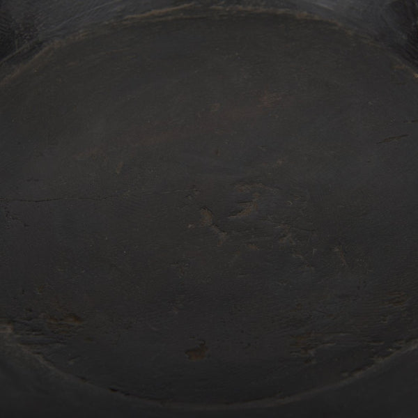 Mercana Nikita Large Reclaimed Wood Bowls - Rustic Centerpiece for Modern and Farmhouse Decor, Unique Design Black-Brown | Set of 2 70146