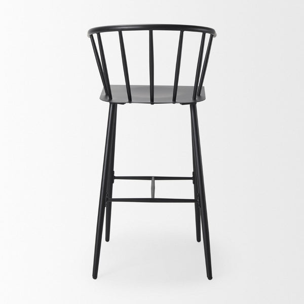 Mercana Colin Sleek Metal Counter Stool – Stylish Ergonomic Design for Kitchen and Dining Spaces, Matte Finish Black Metal | Bar 69843