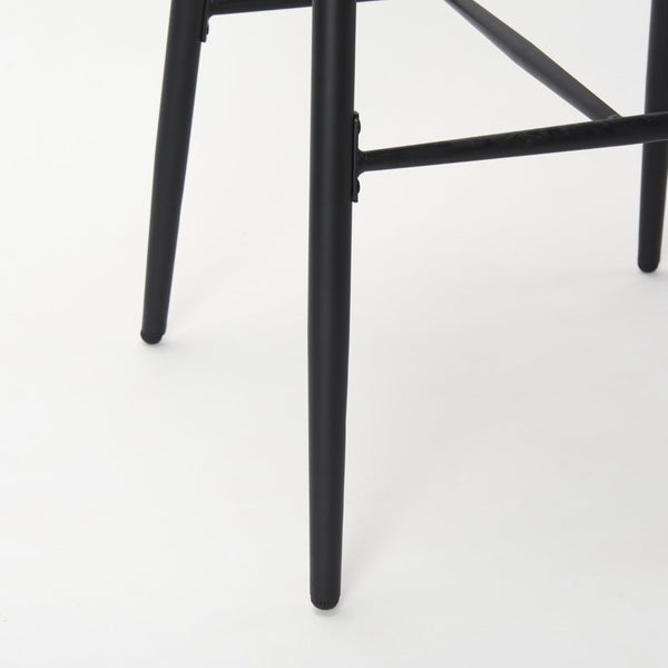 Mercana Colin Sleek Metal Counter Stool – Stylish Ergonomic Design for Kitchen and Dining Spaces, Matte Finish Black Metal | Bar 69843