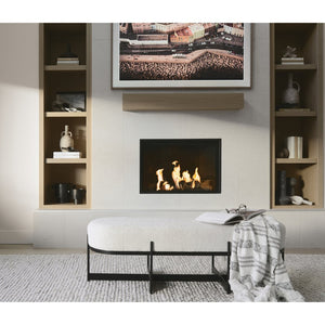 Mercana Amelia Elegant Upholstered Bench with Durable Iron Frame – Perfect for Modern Living Spaces & Entryways 69836