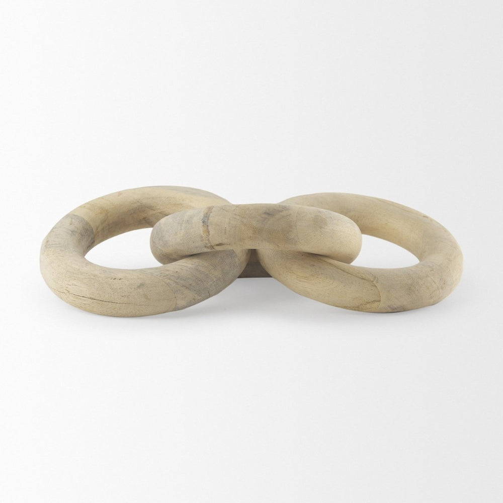 Mercana Alize Circular Chain Link Decorative Object - Modern Rustic Accent for Shelves and Tablescape Decor 70125