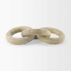 Mercana Alize Circular Chain Link Decorative Object - Modern Rustic Accent for Shelves and Tablescape Decor 70125