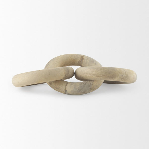 Mercana Alize Circular Chain Link Decorative Object - Modern Rustic Accent for Shelves and Tablescape Decor 70125