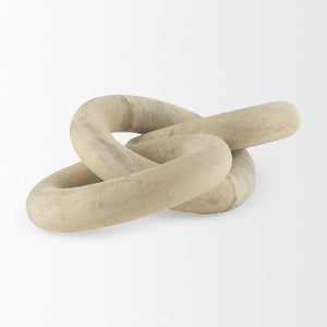 Mercana Alize Circular Chain Link Decorative Object - Modern Rustic Accent for Shelves and Tablescape Decor 70125