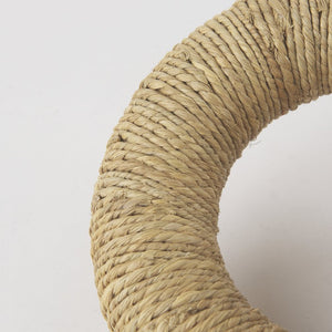 Mercana Alize Handcrafted Solid Wood Circular Chain Link Decorative Object for Coastal-Inspired Decor Jute Wrapped 70127