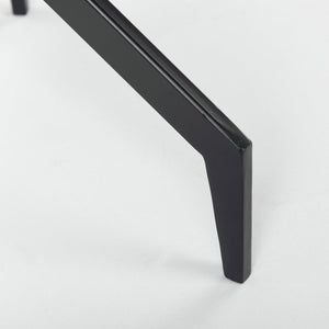 Mercana Serre End Table - Modern Industrial Style with Unique Marble Top and Sturdy Matte Base for Any Space White Marble | Black Metal 70106